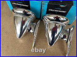 2x NOS Alexander Boxed Alloy Racing Sports Bullet Wing Mirrors Pair F1 F2 Mini