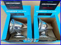 2x NOS Alexander Boxed Alloy Racing Sports Bullet Wing Mirrors Pair F1 F2 Mini