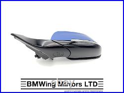 Bmw 1 2 F21 F22 F23 Left Passenger Side Door Wing Mirror 6 Pin / M-sport Blue