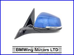Bmw 1 2 F21 F22 F23 Left Passenger Side Door Wing Mirror 6 Pin / M-sport Blue