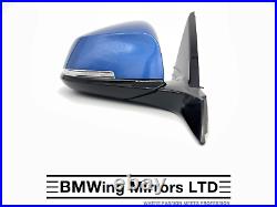 Bmw 1 2 F21 F22 F23 Right Driver Side Door Wing Mirror 6 Pin / M-sport Blue B45