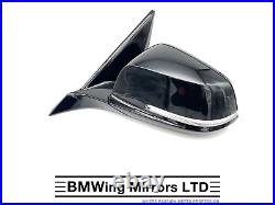 Bmw 1 F20 5 Door N/s Left Passenger Side Door Wing Mirror 6 Pin / M-sport Black