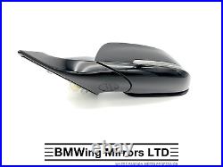 Bmw 1 F20 5 Door N/s Left Passenger Side Door Wing Mirror 6 Pin / M-sport Black