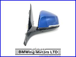 Bmw 1 F20 5 Door N/s Left Passenger Side Door Wing Mirror 6 Pin / M-sport Blue