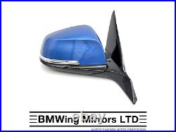 Bmw 1 F20 5 Door O/s Right Driver Side Door Wing Mirror 6 Pin / M-sport / Blue