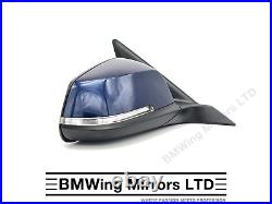 Bmw 1 F20 5 Door O/s Right Driver Side Door Wing Mirror 6 Pin / Se Sport / Blue