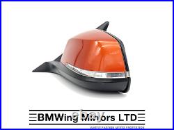 Bmw 1 Series F20 Se Sport Left Passenger Side Wing Mirror Genuine 6 Pin Orange