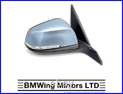 Bmw 1 Series F20 Se Sport O/s Right Driver Side Wing Mirror Genuine 6 Pin Blue