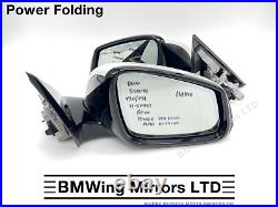 Bmw 3 F30 F31 L + R Set Of 2 Wing Mirrors / 5 Pin Power Folding / M-sport