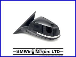 Bmw 3 F30 F31 N/s Left Passenger Side Wing Mirror 6 Pin / Black Se Sport Luxury