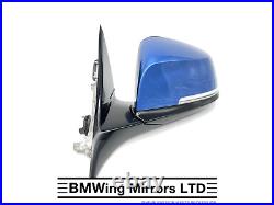 Bmw 3 F30 F31 N/s Left Passenger Side Wing Mirror / 6 Pin / M-sport / Blue B45