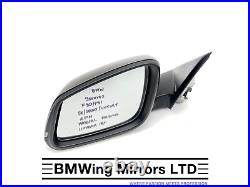 Bmw 3 F30 F31 N/s Left Passenger Side Wing Mirror 6 Pin / Se Sport Luxury Brown