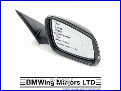 Bmw 3 F30 F31 O/s Right Driver Side Wing Mirror 6 Pin Black 475 Se Sport Luxury