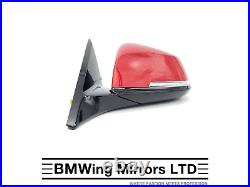 Bmw 4 F32 F33 F36 Left Passenger Side Wing Mirror / 5 Pin / M-sport + Red A75