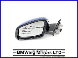 Bmw X1 F48 N/s Left Passenger Side Wing Mirror Genuine / 5 Pin / M-sport / Blue