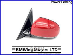 Bmw X3 F25 LCI Left Passenger Side Wing Mirror M-sport Red/ 5 Pin Power Folding