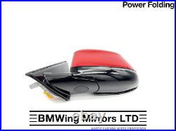 Bmw X3 F25 LCI Left Passenger Side Wing Mirror M-sport Red/ 5 Pin Power Folding