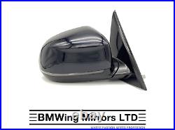 Bmw X3 F25 LCI Right Driver Side Wing Mirror M-sport / 7 Pin / Carbon Black 416