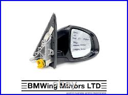 Bmw X3 F25 LCI Right Driver Side Wing Mirror M-sport / 7 Pin / Carbon Black 416
