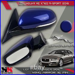 Jaguar Xe X760 R-sport 2018 Left Passenger Wing Mirror 16 Pin Power Fold Blue