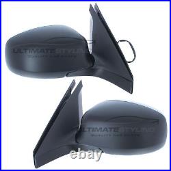 Wing Door Mirrors For Suzuki Swift 1.6 Sport 2006-2011 Electric Black Cover Pair